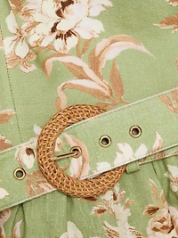 Tilda Floral Belted Strapless Top