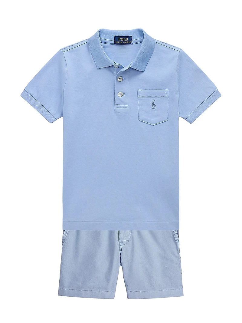 Little Boy's & Oxford Chambray Shorts