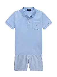 Little Boy's & Oxford Chambray Shorts