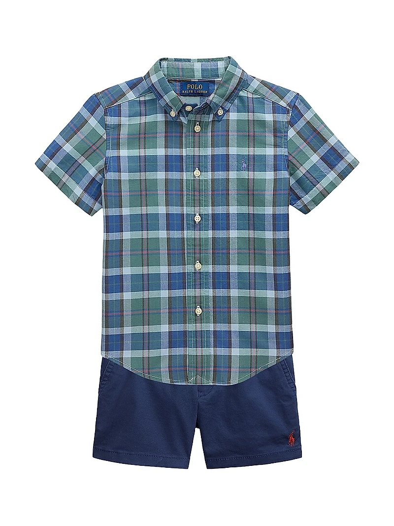 Little Boy's & Classic Oxford Short-Sleeve Shirt