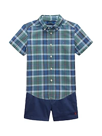 Little Boy's & Classic Oxford Short-Sleeve Shirt