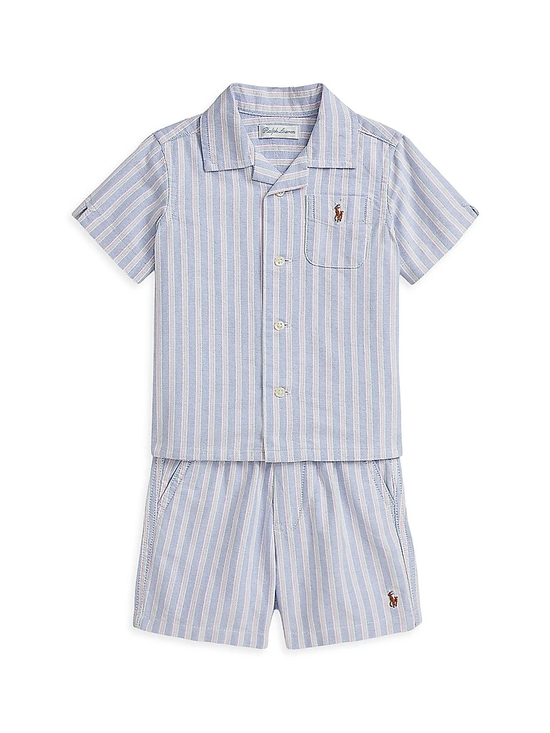 Baby Boy's Andy Classic Oxford Shirt & Shorts Set