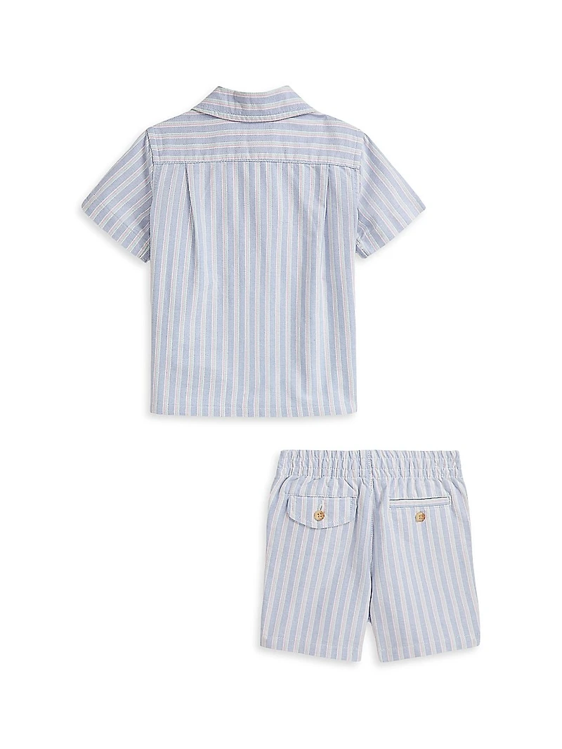 Baby Boy's Andy Classic Oxford Shirt & Shorts Set