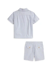 Baby Boy's Andy Classic Oxford Shirt & Shorts Set