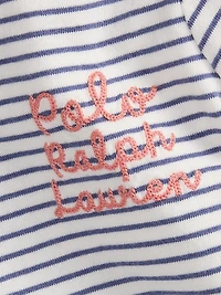 Baby Girl's 2-Piece Striped T-Shirt & Ruffle-Trim Shorts Set