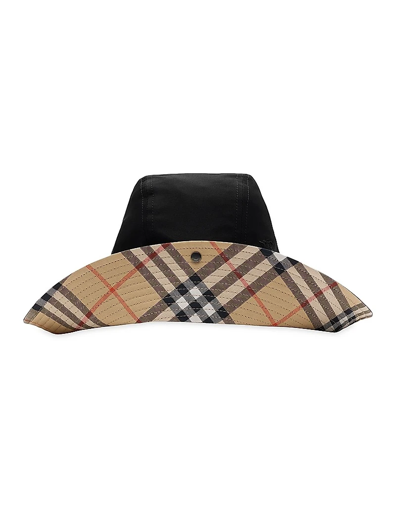 Check Cotton Bucket Hat