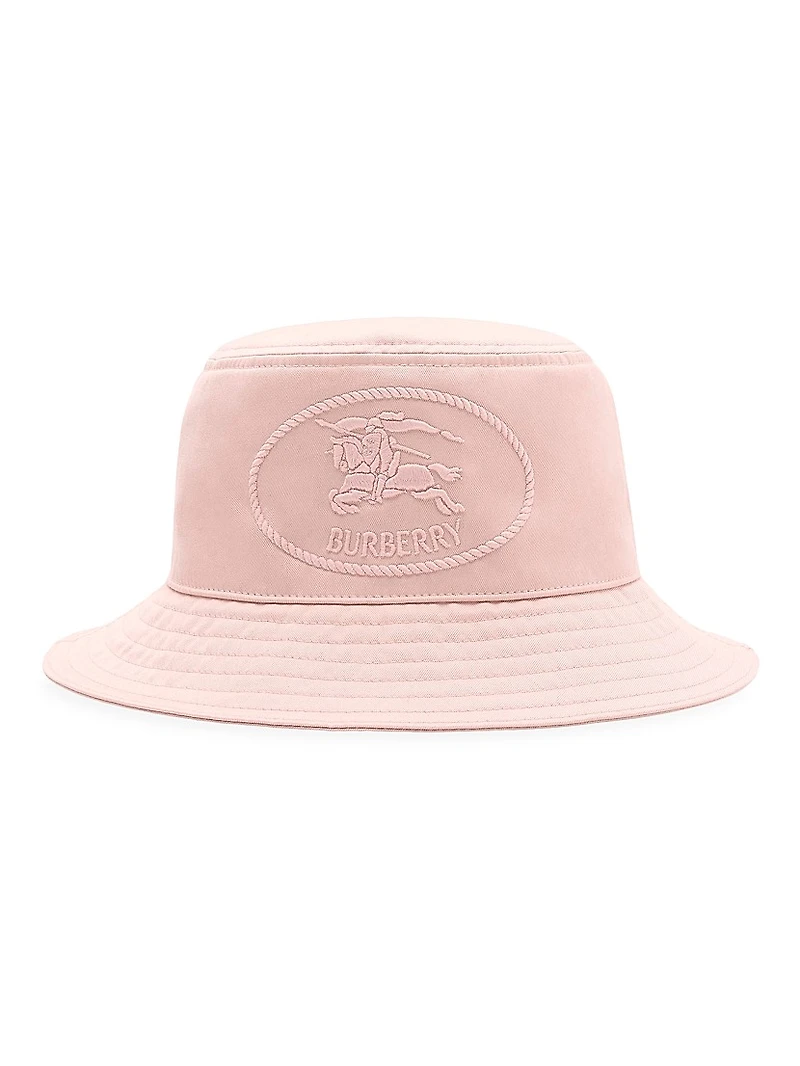 Embroidered Logo Cotton Bucket Hat