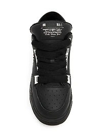 Metallic MA-1 Leather Low-Top Sneakers