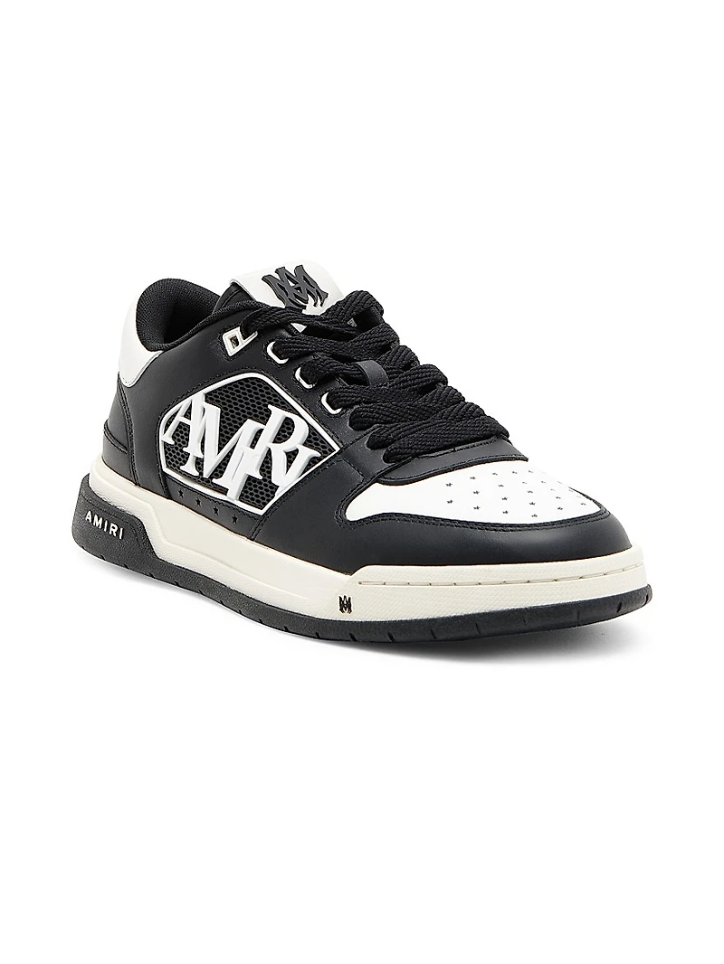 Classic Logo Leather Low-Top Sneakers
