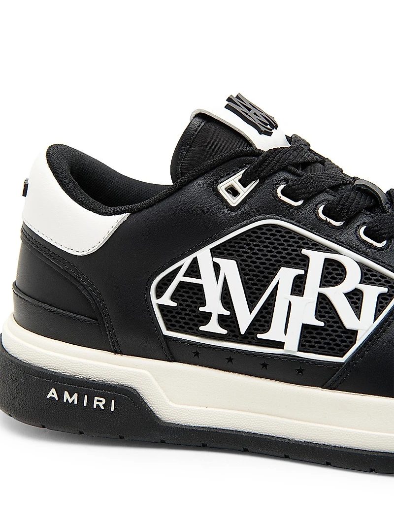 Classic Logo Leather Low-Top Sneakers