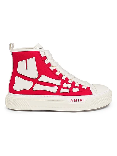 Skel Court Canvas High-Top Sneakers