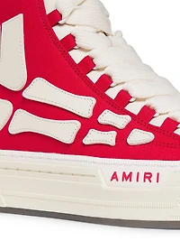 Skel Court Canvas High-Top Sneakers