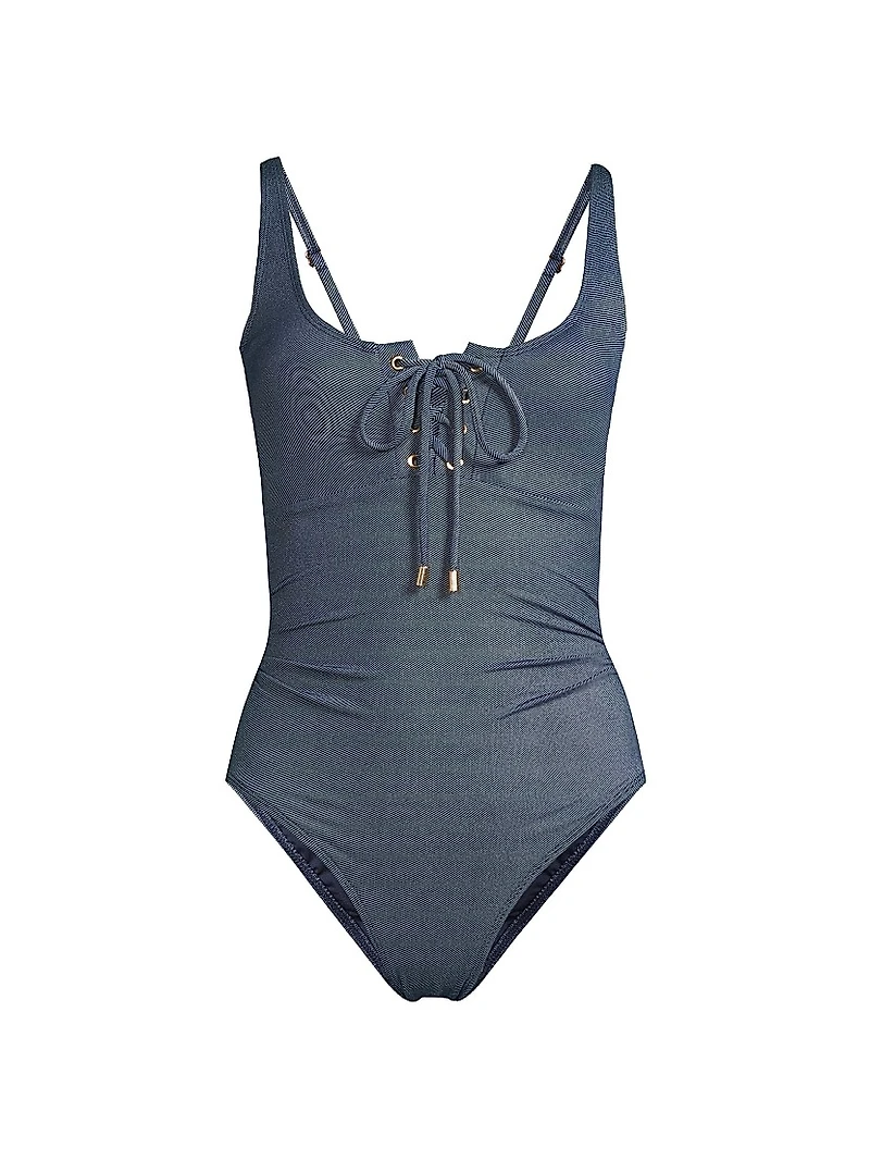 Taylor Indigo Twill One-Piece Swimsuit