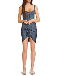 Taylor Indigo Twill One-Piece Swimsuit