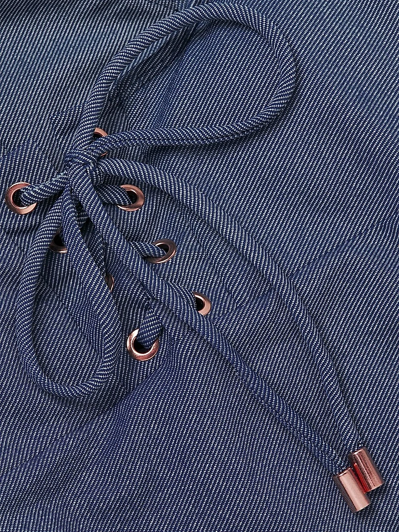 Taylor Indigo Twill One-Piece Swimsuit