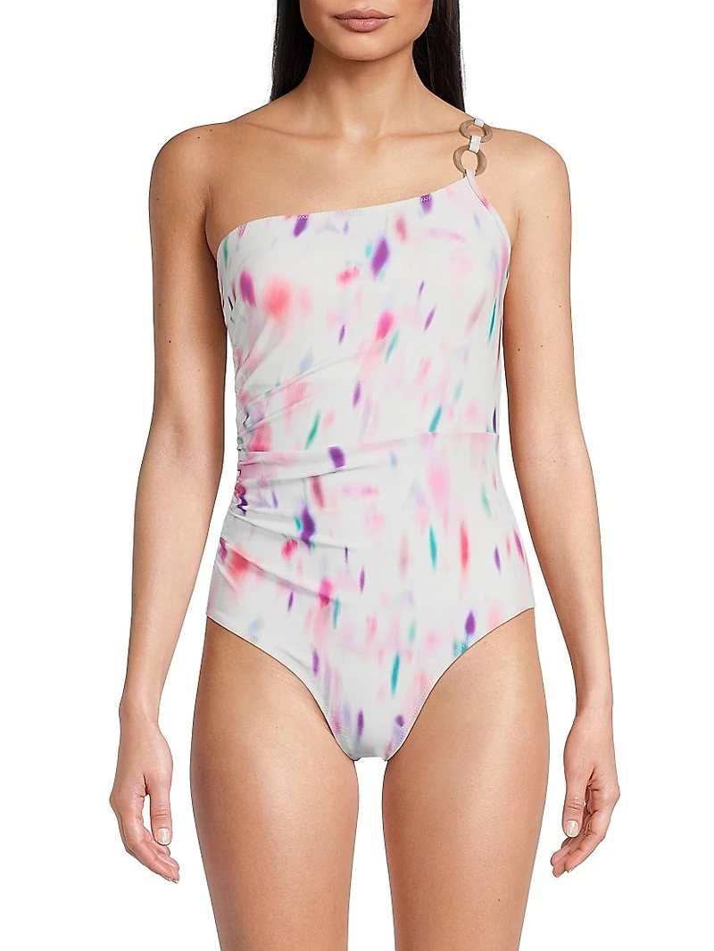 Kara Hazy Ikat One-Piece Swimsuit