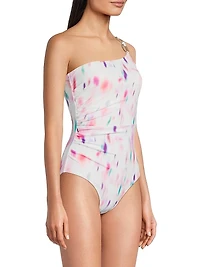 Kara Hazy Ikat One-Piece Swimsuit