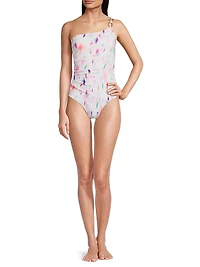 Kara Hazy Ikat One-Piece Swimsuit