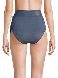 Side Tie High-Waisted Bikini Bottom