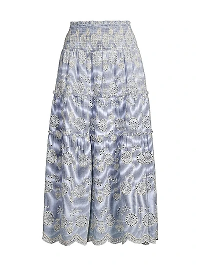 Charlie Eyelet Smocked Skirt