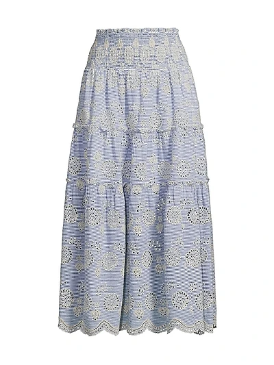 Charlie Eyelet Smocked Skirt