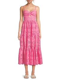 Jillian Eyelet Midi-Dress