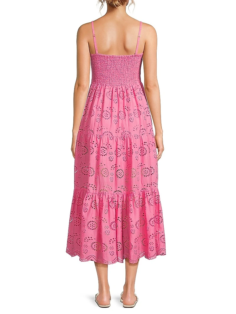 Jillian Eyelet Midi-Dress