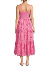 Jillian Eyelet Midi-Dress
