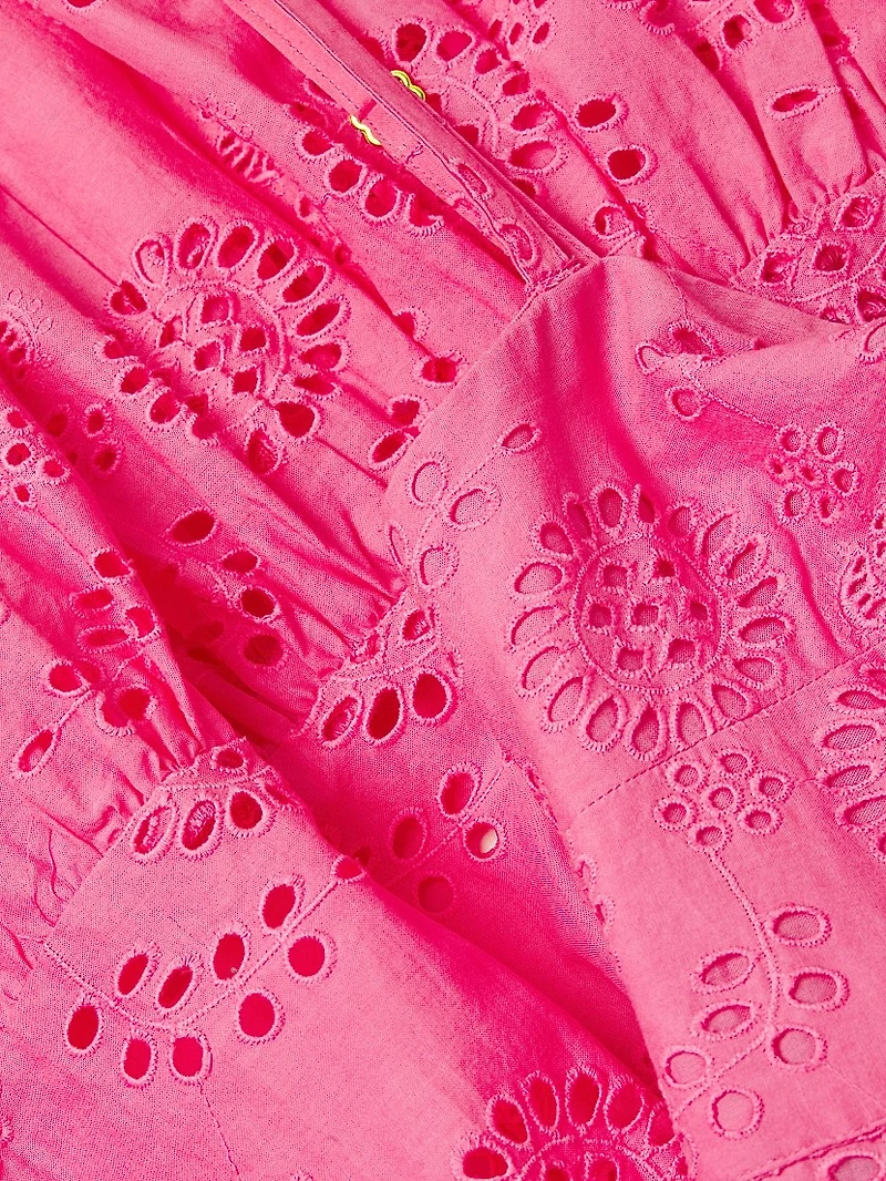 Jillian Eyelet Midi-Dress