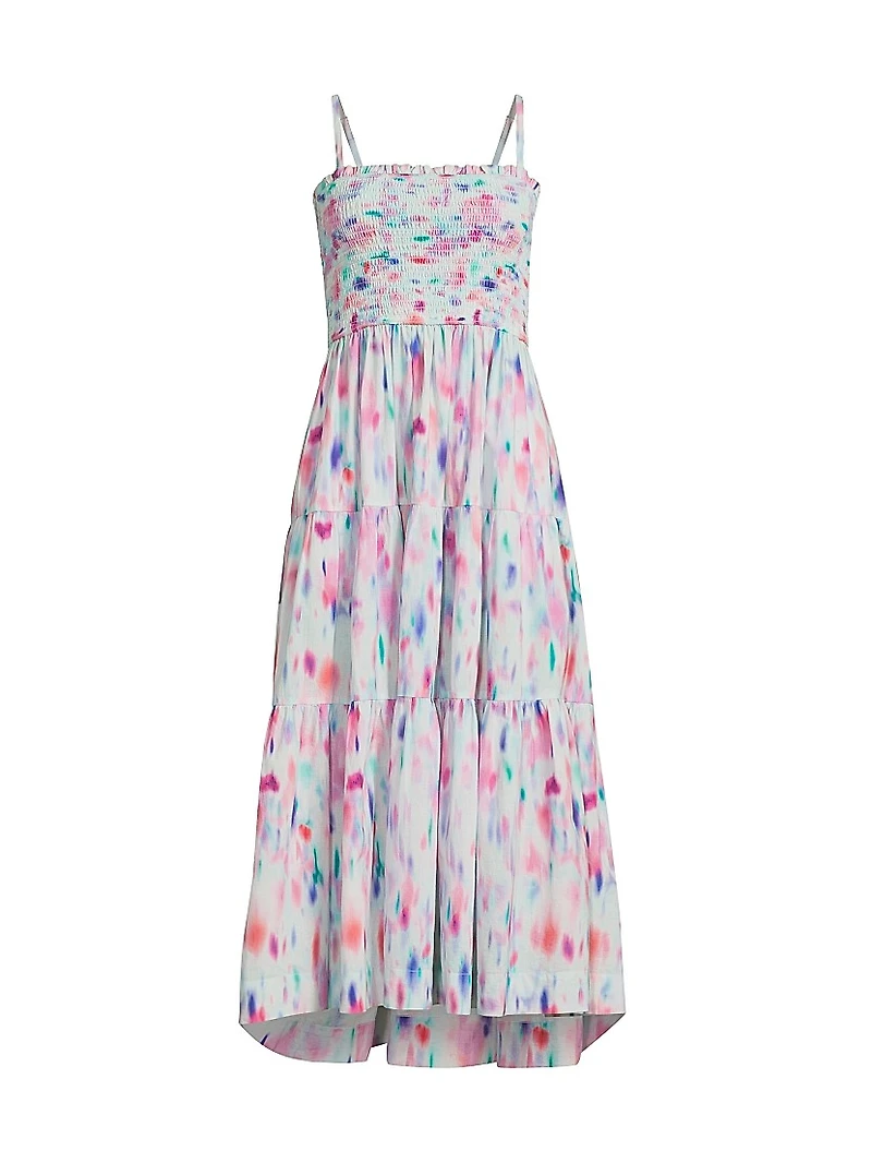 Kristen Hazy Ikat Midi-Dress