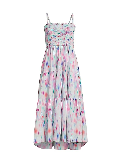 Kristen Hazy Ikat Midi-Dress
