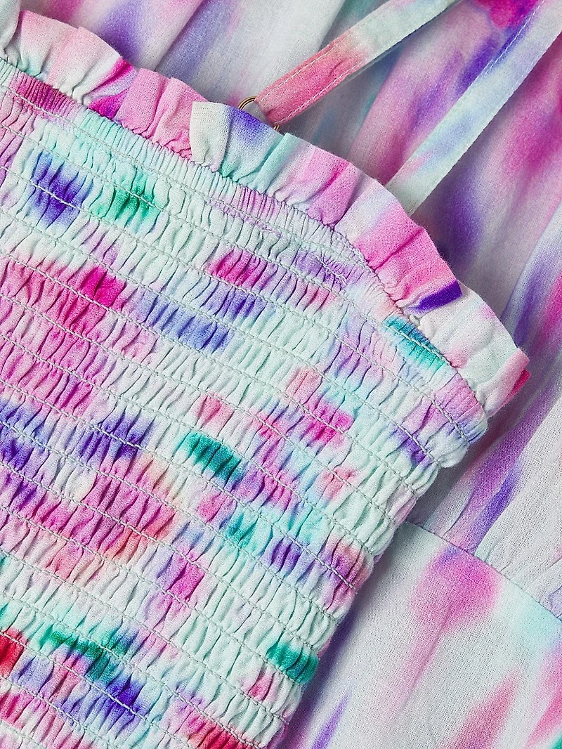 Kristen Hazy Ikat Midi-Dress