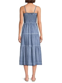 Kristen Slub Cotton Smocked Dress