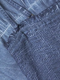 Kristen Slub Cotton Smocked Dress