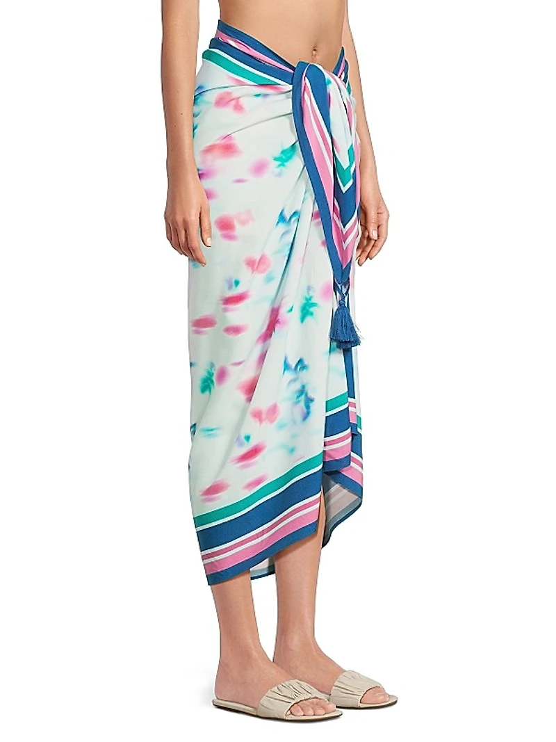 Melanie Cielo Print Pareo Skirt