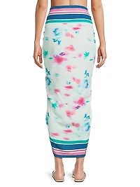 Melanie Cielo Print Pareo Skirt