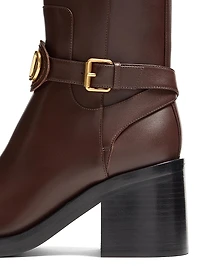 VLogo Signature Calfskin Ankle 70MM Boots