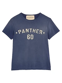 Cotton T-Shirt with Print and Patch