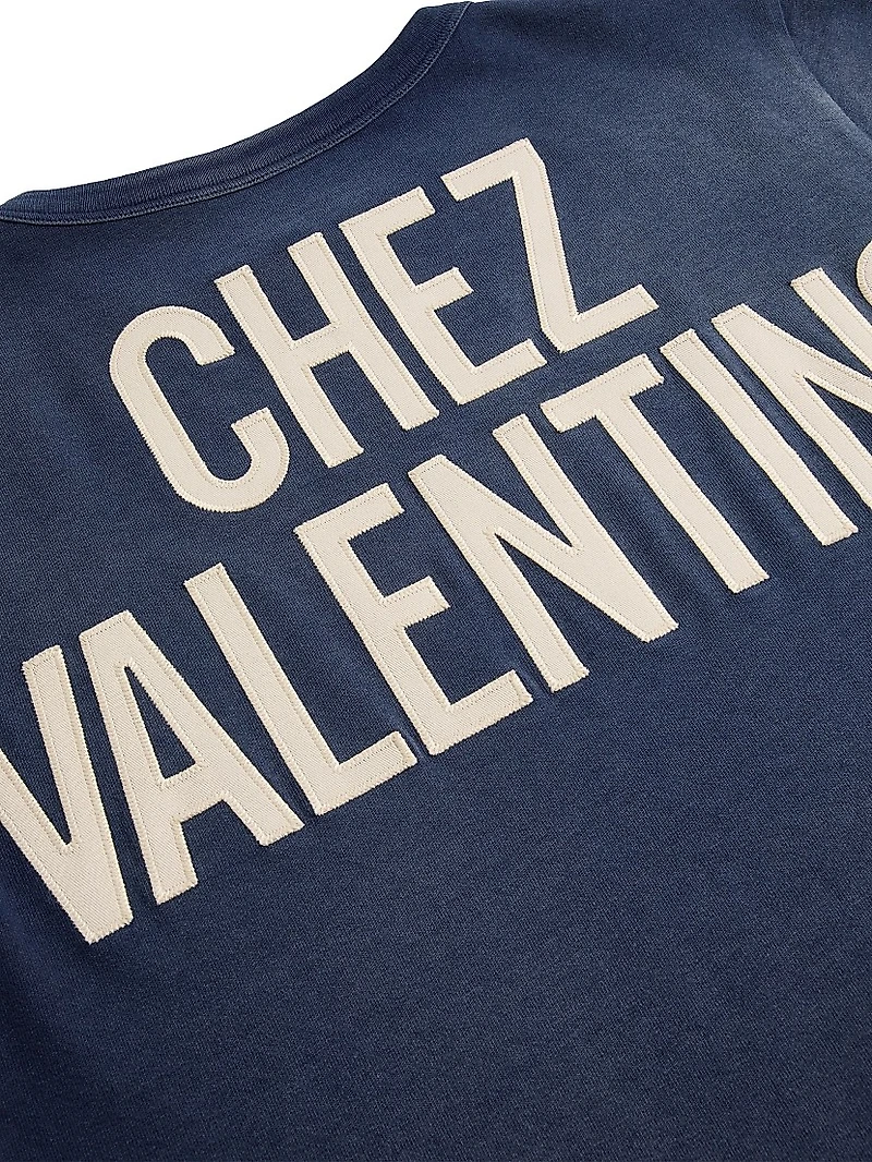 Cotton T-Shirt with Print and Patch