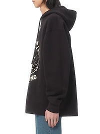 Cotton Sweatshirt with Chat De La Maison Patch