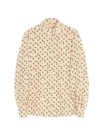 Crepe De Chine Shirt with Cherryfic Print