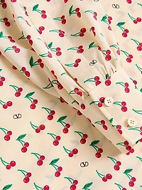 Crepe De Chine Shirt with Cherryfic Print