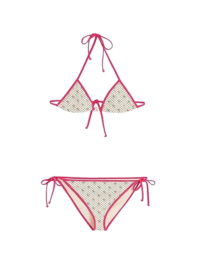 Gelatini Print Lycra Bikini with Polka Dots