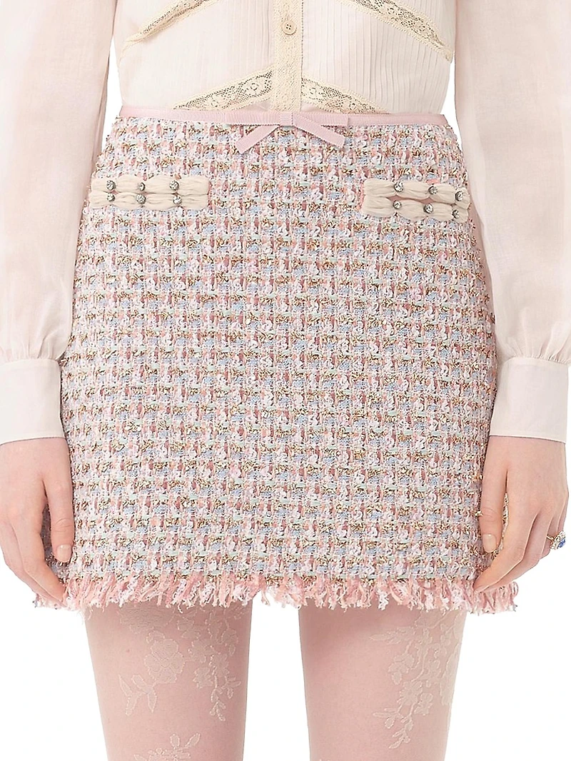 Ribbon Tweed Skirt