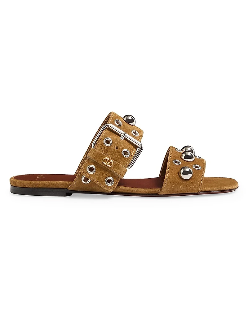 Nellcôte Crust Leather Slide Sandals