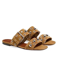 Nellcôte Crust Leather Slide Sandals