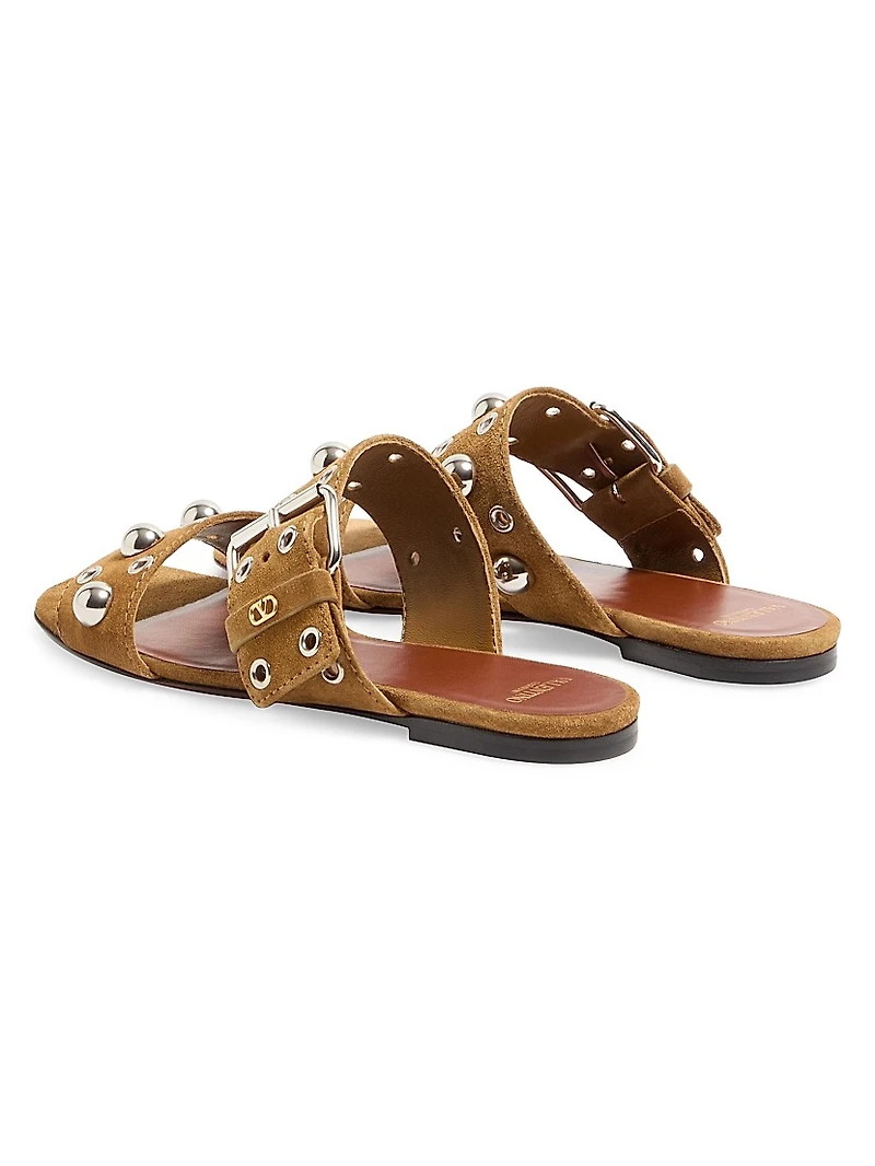 Nellcôte Crust Leather Slide Sandals