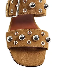 Nellcôte Crust Leather Slide Sandals