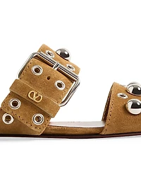 Nellcôte Crust Leather Slide Sandals