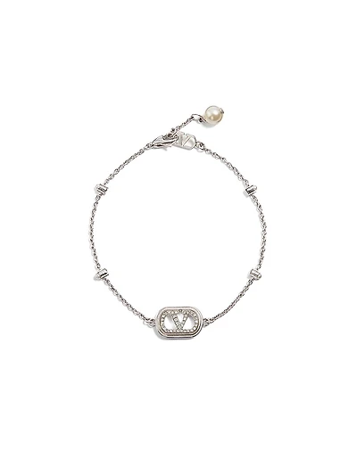 Vlogo Signature Bracelet Metal, Pearls and Swarovski® Crystals